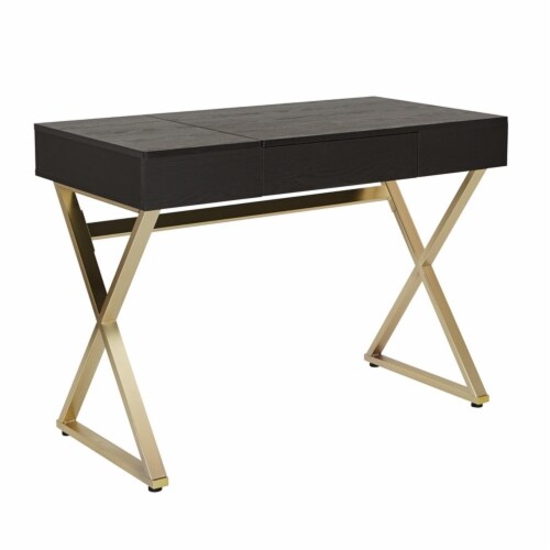 Black desk clearance gold legs