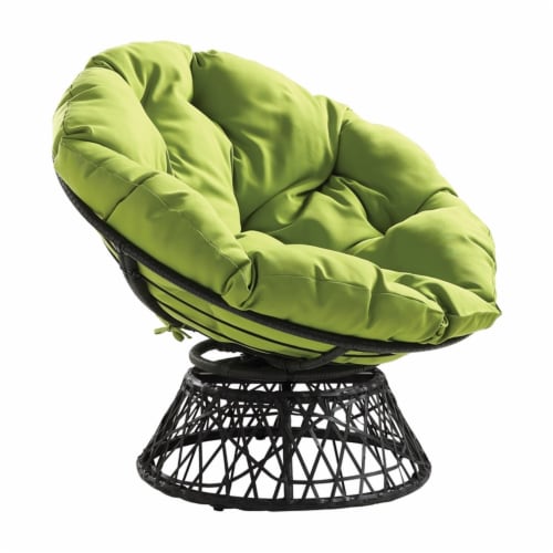 Green sales cushion chair