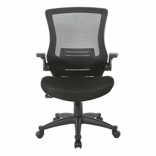 Office Star EM60926P3M Screen Back Manager Chair with Mesh Seat - Black ...