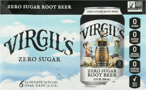 Virgil's Zero Sugar Root Beer Perspective: front