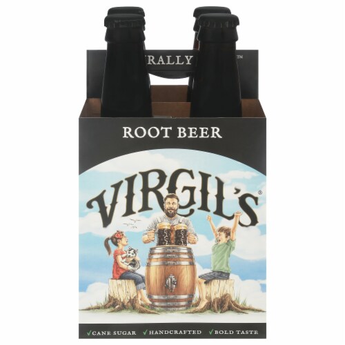 Virgil's® Root Beer Soda Bottles Perspective: front