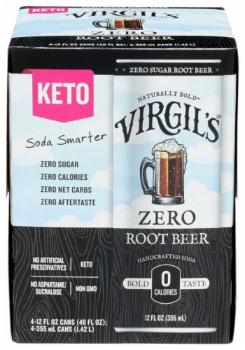 Virgil's® Keto Zero Sugar Root Beer Pack Perspective: front