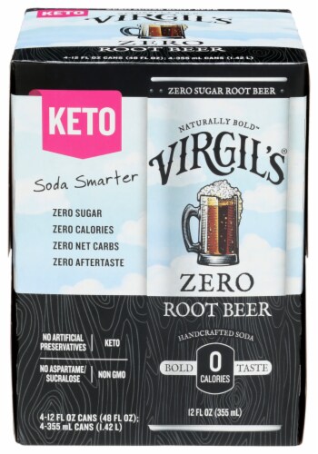 Virgil's® Keto Zero Sugar Root Beer Pack Perspective: front