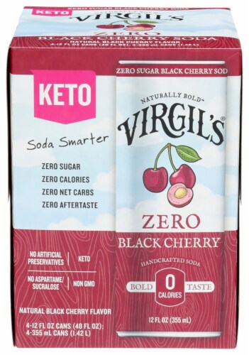Virgil's® Keto Zero Sugar Black Cherry Soda Perspective: front