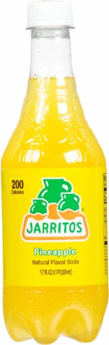 Jarritos Natural Flavor Pineapple Soda 17.7 fl oz Perspective: front