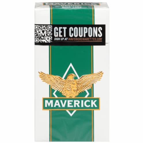 Maverick Menthol 100s Cigarettes Perspective: front