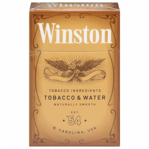 Winston Gold Kings Cigarettes Perspective: front