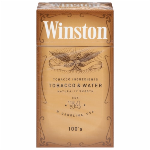 Winston Gold 100s Cigarettes Perspective: front