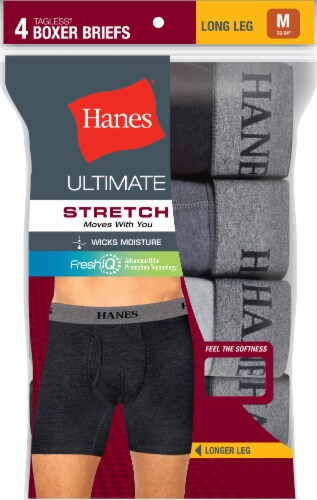 Hanes® Ultimate Stretch Boxer Brief - 4 pack, M - Fred Meyer