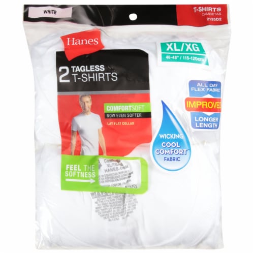 Hanes Tagless T-Shirts - White Perspective: front