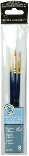 Royal & Langnickel - 4pc Gold Taklon All Media Round Variety Paint Brush Set
