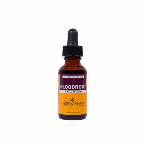 Herb Pharm™ Bloodroot Whole Rhizome Herbal Supplement Perspective: front