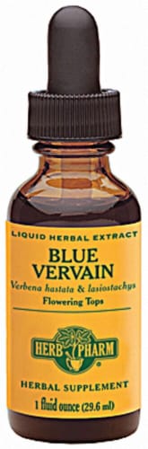 Herb Pharm Blue Vervain Liquid Herbal Supplement Perspective: front