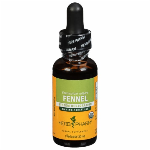 Herb Pharm Mature Seed Fennel System Restoration Herbal Supplement Perspective: front