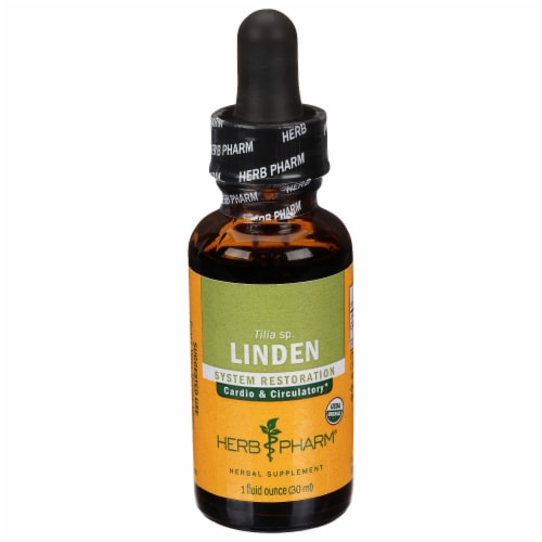 Herb Pharm Linden Liquid Herbal Supplement Perspective: front