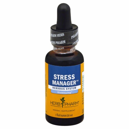 Herb Pharm Stress Manager Stabilizing Herbal Supplement Perspective: front