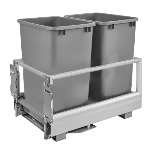 Rev A Shelf Double Pullout Kitchen Trash Can 35 Qt Rev A Motion