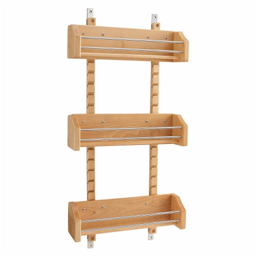 Rev A Shelf Medium Adjustable 3 Shelf Cabinet Door Mount Spice Rack 4ASR 18 13.13 Fry s Food Stores