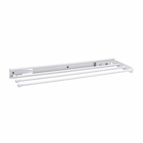 Rev-A-Shelf 563-47 3-Prong Towel Bar Pull Out - White