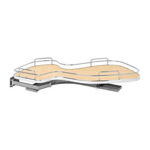 Rev-A-Shelf 33 In Contemporary Cloud Blind Right Cabinet Corner Organizer, Maple Perspective: front