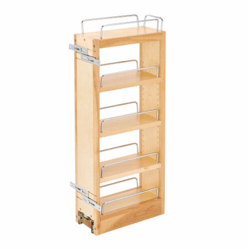 Soft Close Base Cabinet Organizer 5 inch/4-Tier Pull-Out Shelf