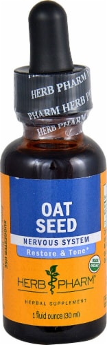 Herb Pharm Organic Oat Seed Liquid Herbal Supplement Perspective: front