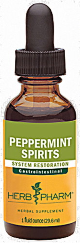 Herb Pharm® Peppermint Spirits Gastrointestinal System Restoration Herbal Supplement Perspective: front