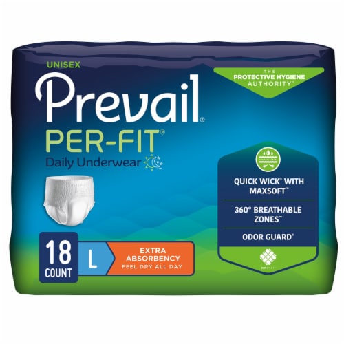 Prevail Per-Fit Disposable Underwear Pull On with Tear Away Seams