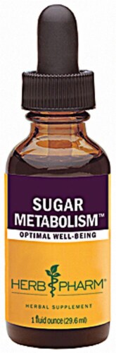 Herb Pharm Sugar Metabolism Optimal Well-Being Herbal Supplement Perspective: front