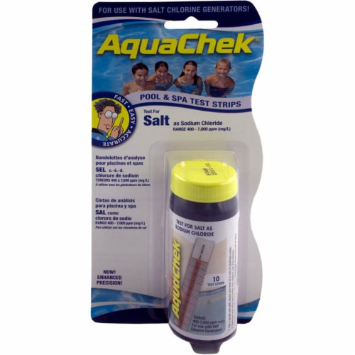 Test Strips, AquaChek White, Sodium Chloride Salt, 10 ct Perspective: front