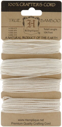 Hemptique Bamboo Cord Mixed Sizes 104'-Natural Perspective: front