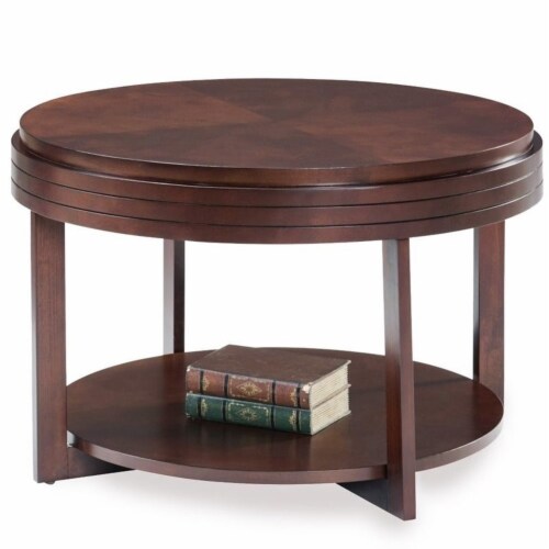 Round cherry best sale wood coffee table