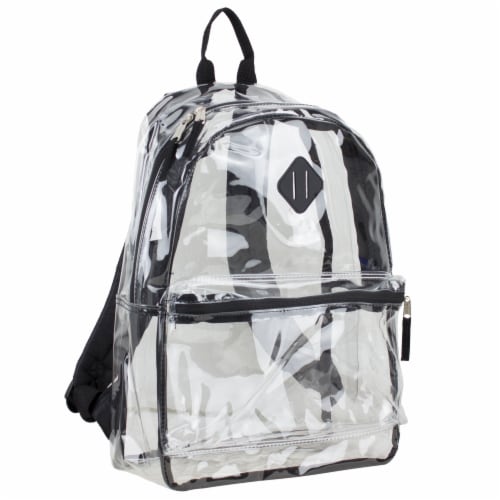 Eastsport Diamond Lashtab Black Trim Backpack - Clear Perspective: front