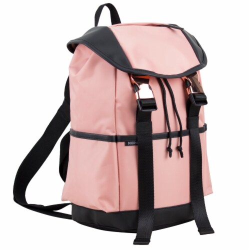 Bodhi Stella Fashion Drawstring Flap Backpack - Blush Perspective: front