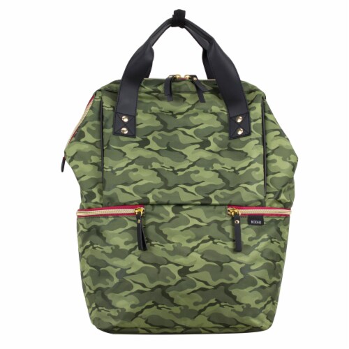 Bodhi Double Handle Tote Backpack - Green Camo Perspective: front