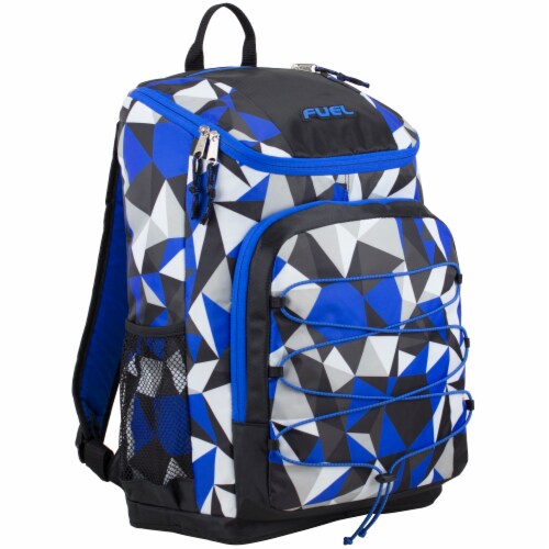 Fuel Wide Mouth Bungee Backpack - Cobalt Splash/Clear Perspective: front