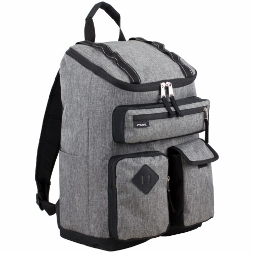 Fuel Wide Mouth Cargo Backpack - Mid-Grey Chambray Perspective: front