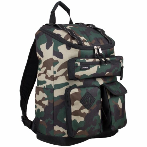 Fuel Wide Mouth Cargo Backpack - Army Camo Perspective: front
