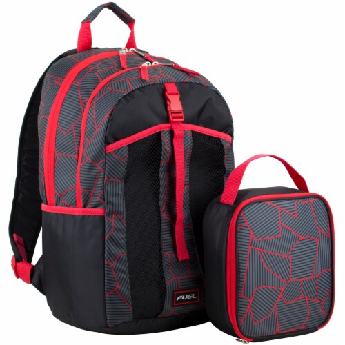 Fuel Deluxe Lunch Bag & Backpack Combo - Geometric Cracks Perspective: front
