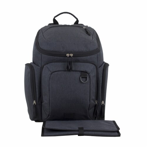 Bodhi Baby Wooster St. Diaper Backpack - Black Chambray Perspective: front