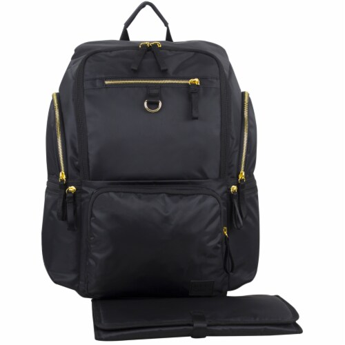 Bodhi Baby Lafayette Street Diaper Backpack - Black Perspective: front