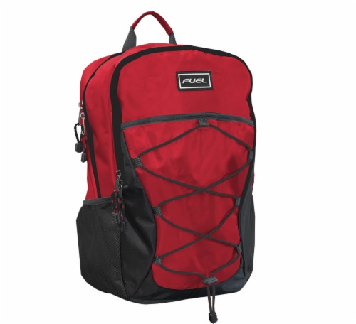 Fuel Rider Sport Bungee Backpack - Crimson Red Perspective: front