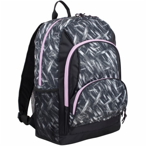 Fuel Triple Decker Backpack - Black/White/Lavender Perspective: front
