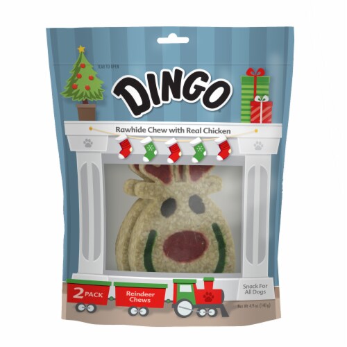 Dingo Holiday Reindeer Chews Perspective: front