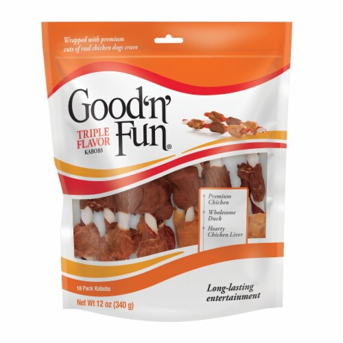 Good 'n' Fun Triple Flavor Kabob Dog Treats Perspective: front