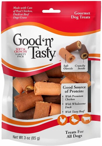 Good 'n' Tasty® Soft & Crunch Variety Pack Dog Treats Perspective: front