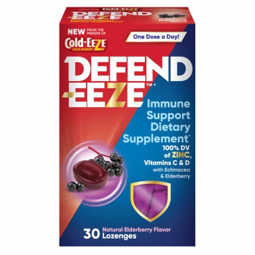 Defend-EEZE Immune Support Dietary Supplement Lozenges Perspective: front