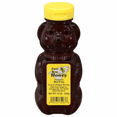 Bee City Pure Raw Honey Perspective: front