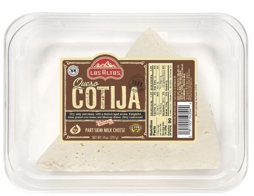 Los Altos Foods Queso Cotija Part-Skim Milk Cheese Perspective: front