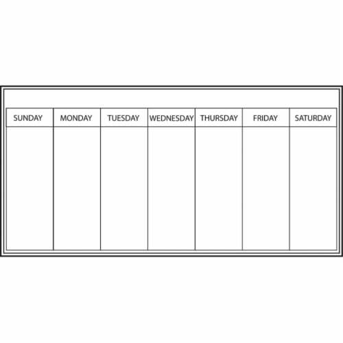 WallPops TWPE98895 White board Weekly Calendar Decal - Set of 2 Perspective: front